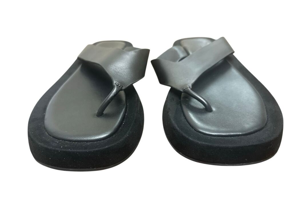 Tony Bianco Black Leather Platform Sandals – Size 7